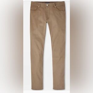 Peter Millar Delvin Twill Five-Pocket Pant in Rye Size 34